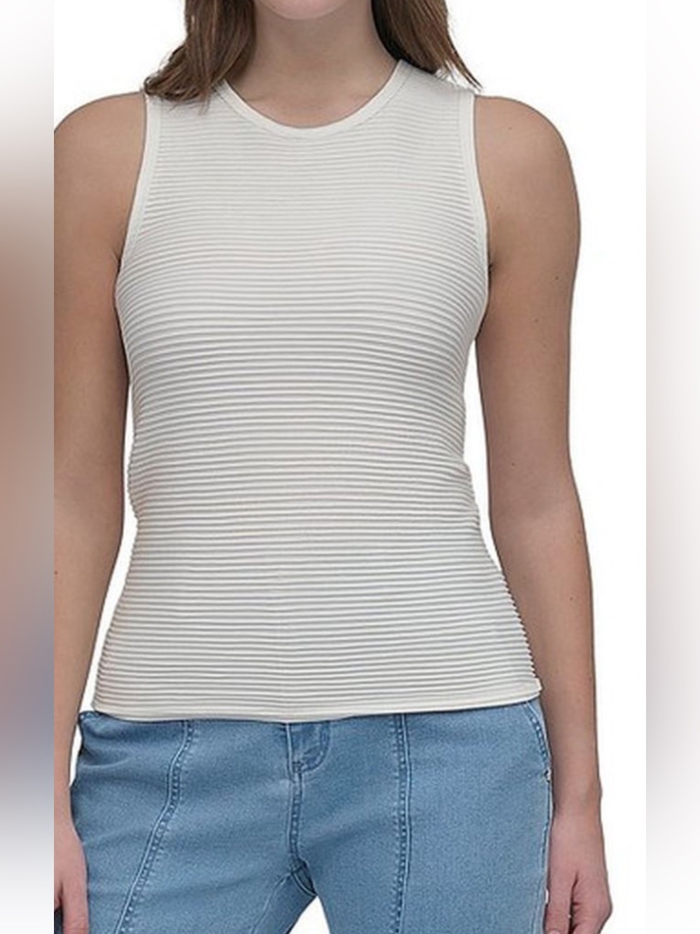 DKNY Women's Workwear Short Sleeve Stretch Sweater size M